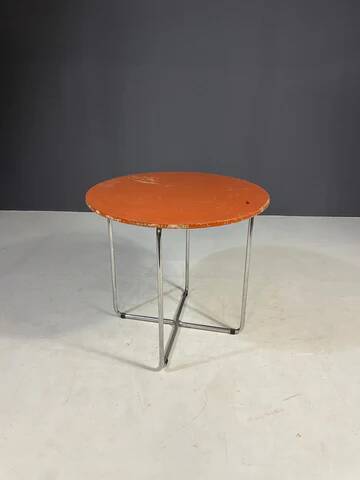 Ensemble de salle à manger chromé par Robert Slezák, années 1930, état d'origine avec patine