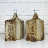 Pair of Haico Nitzsche ceramic table lamps for Soholm, Denmark