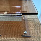 Michel Dumas smoked plexi bar trolley