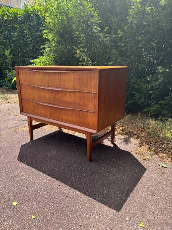 meuble de rangement coffre scandinave 1960 teck vintage