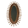 Oval Mirror in Rattan. Woven Willow and Bamboo. French Work from the Riviera.