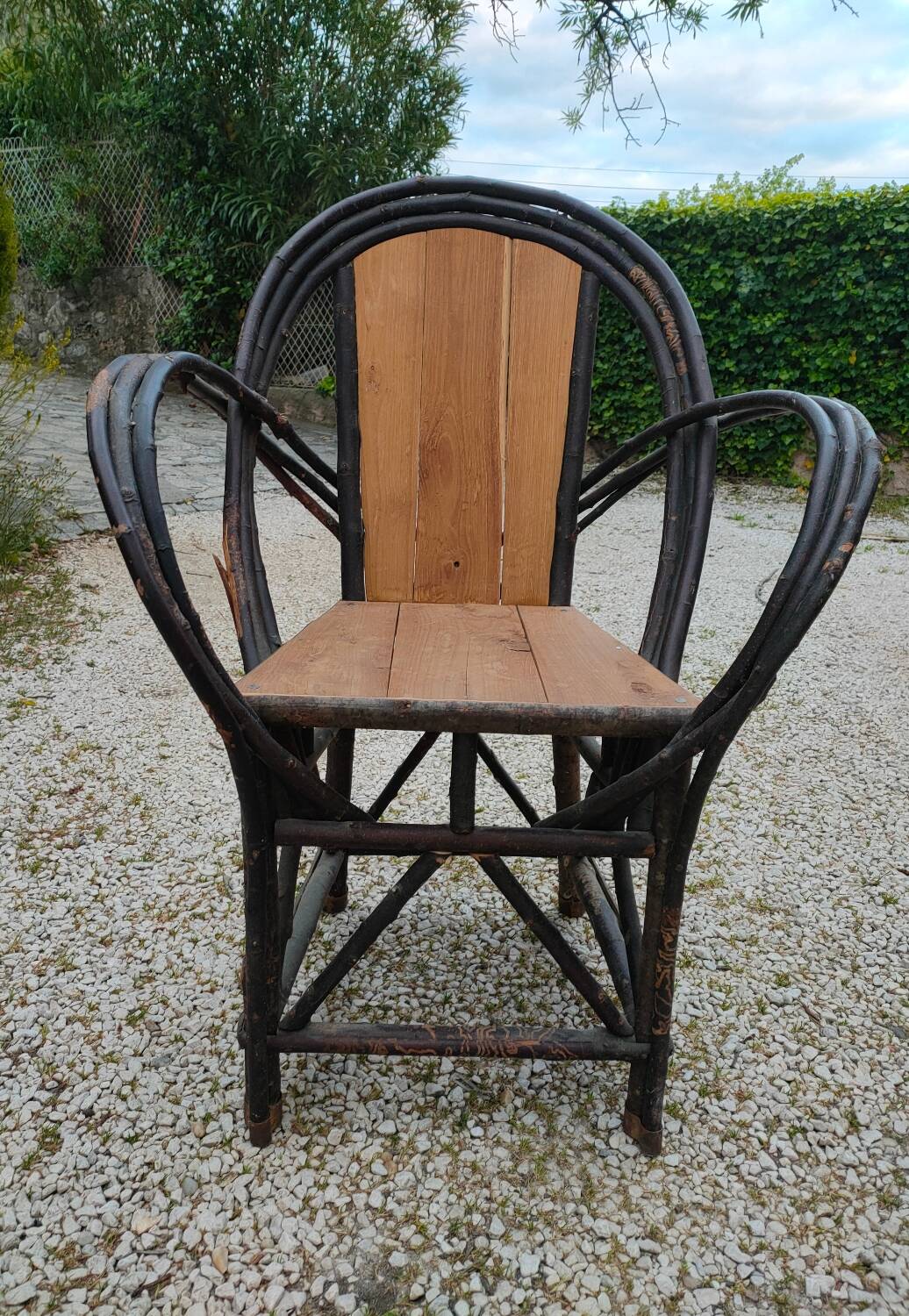 2 armchairs by Christian Astuguevieille, organic brutalist design.