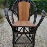 2 armchairs by Christian Astuguevieille, organic brutalist design.