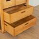 Flötotto chest of drawers, 1970s, beech, brown HPL, 6 drawers
