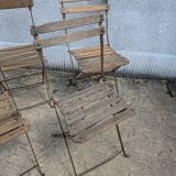 Set of folding garden chairs