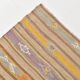 Warm Earth Tones Striped Turkish Kilim Rug, 135x168 Cm