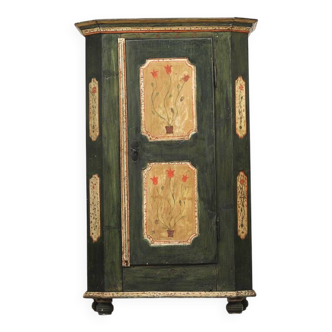Armoire de mariée peinte d'art populaire 1813