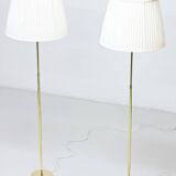 Pair of brass floor lamps by ASEA Belysning, Sweden, 1950s