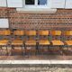 6 vintage school chairs