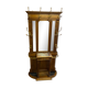 Walnut coat rack and brass hooks