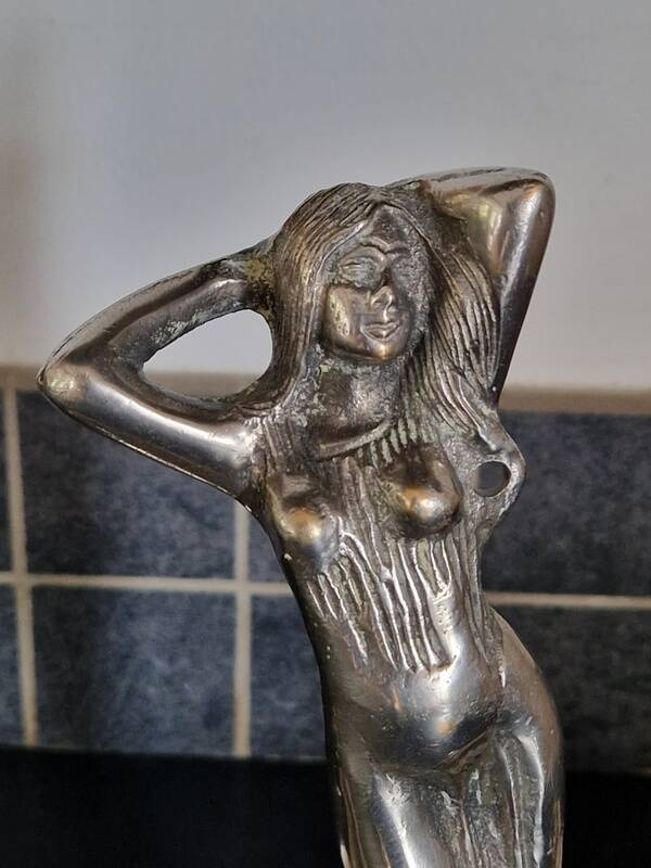 Display stand, cup, pocket tray in silver-plated bronze - Art Nouveau period