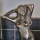 Display stand, cup, pocket tray in silver-plated bronze - Art Nouveau period