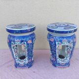 Pair of Asian Chinese porcelain stools