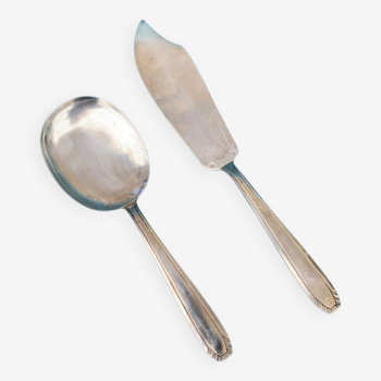 Poincon silver metal pie and cake shovel