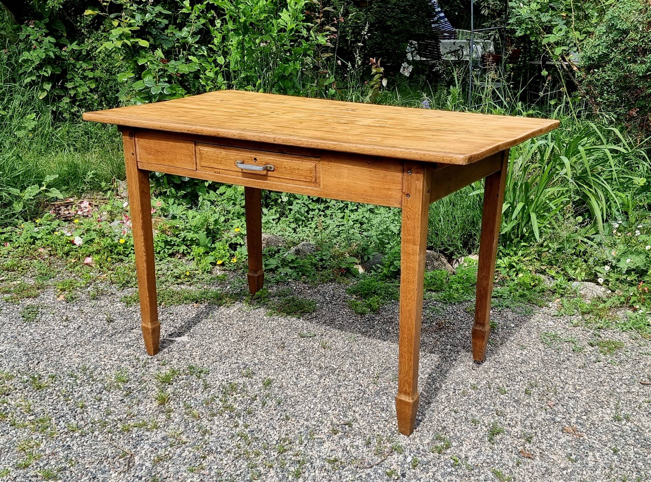 Beech and fir wood table