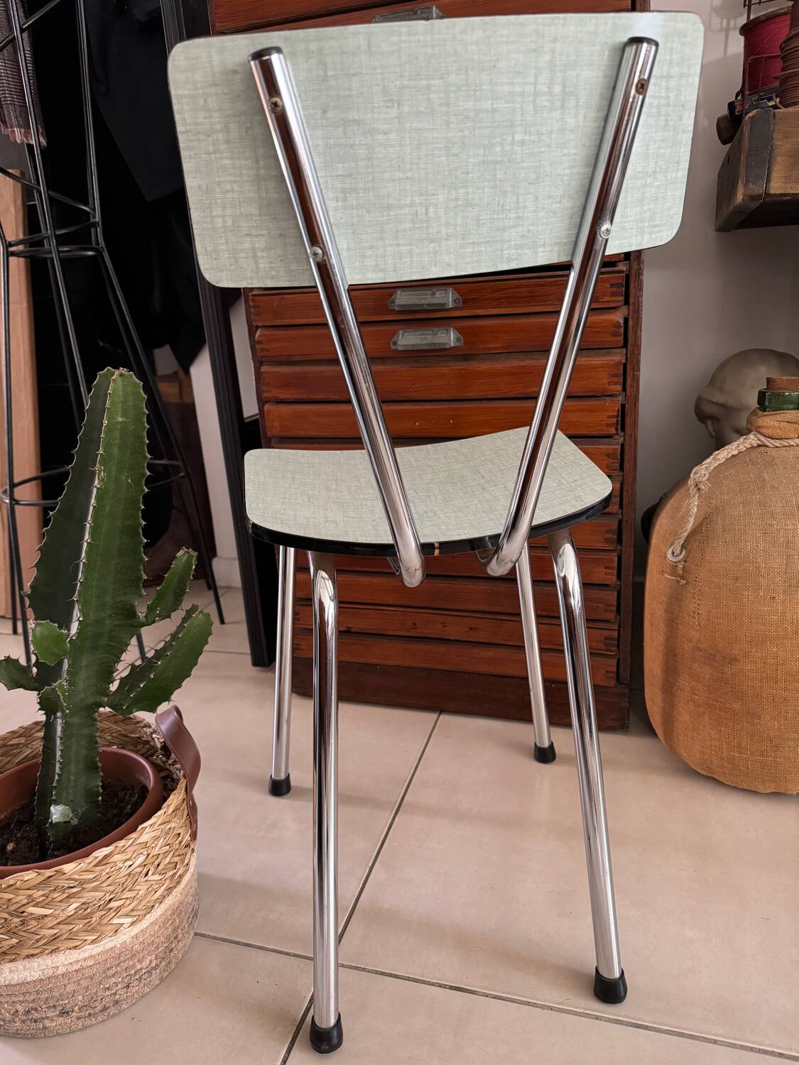 Vintage green Formica chair
