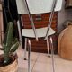 Chaise Formica verte vintage
