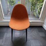 4-LEG CHAIRS IN STEEL, MATT BLACK VARNISH, CASSINA, CAPRICE MODEL