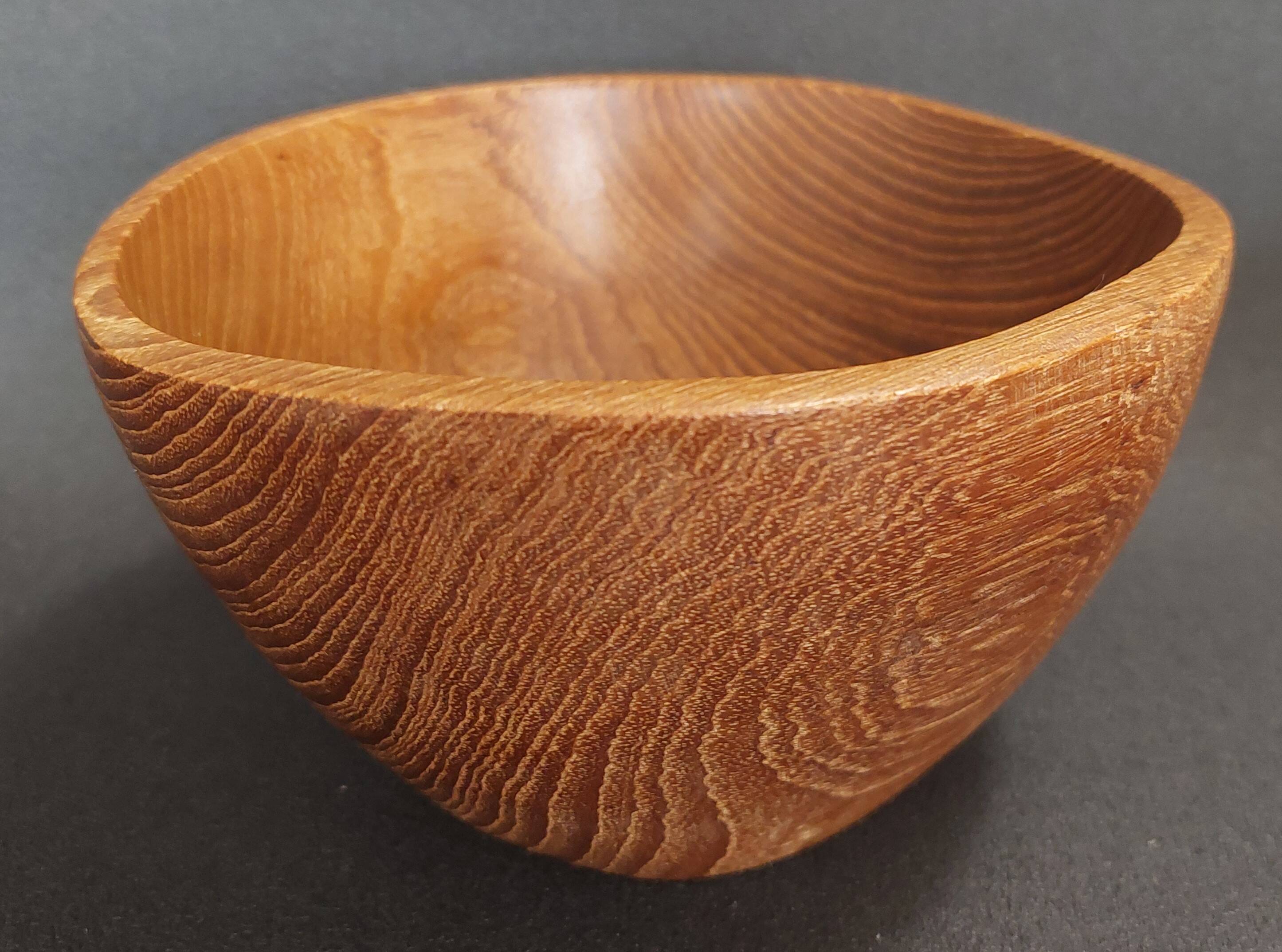 Vintage wooden fruit bowl