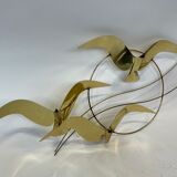 Vintage curtis jere modern brass wall sculpture