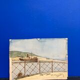 Vintage marine watercolor