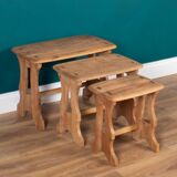 Retro Restored Ercol Chantry Nest Of Elm Tables