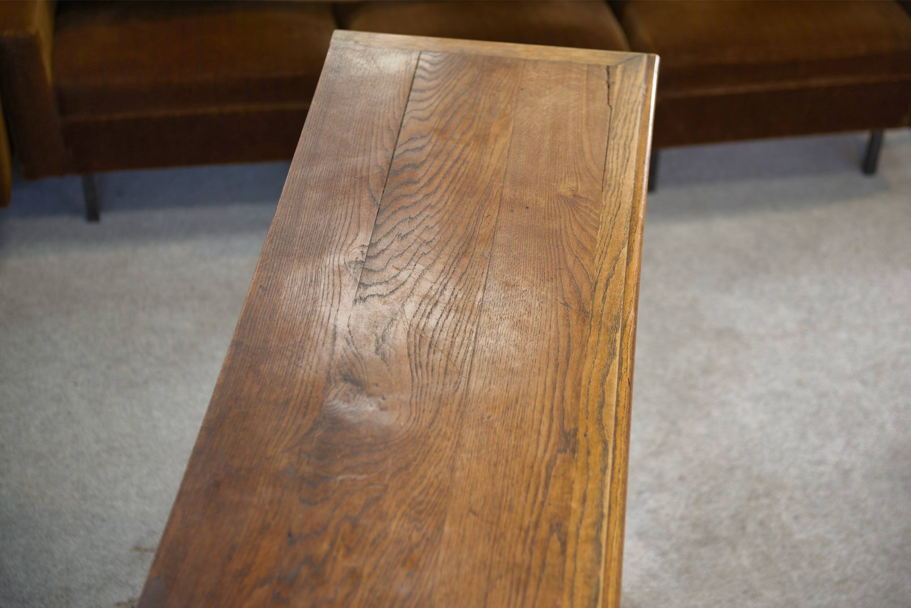 Pair of solid oak bookshelves from the 1920s.