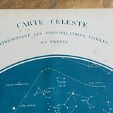 Celestial map showing the constellations visible in France