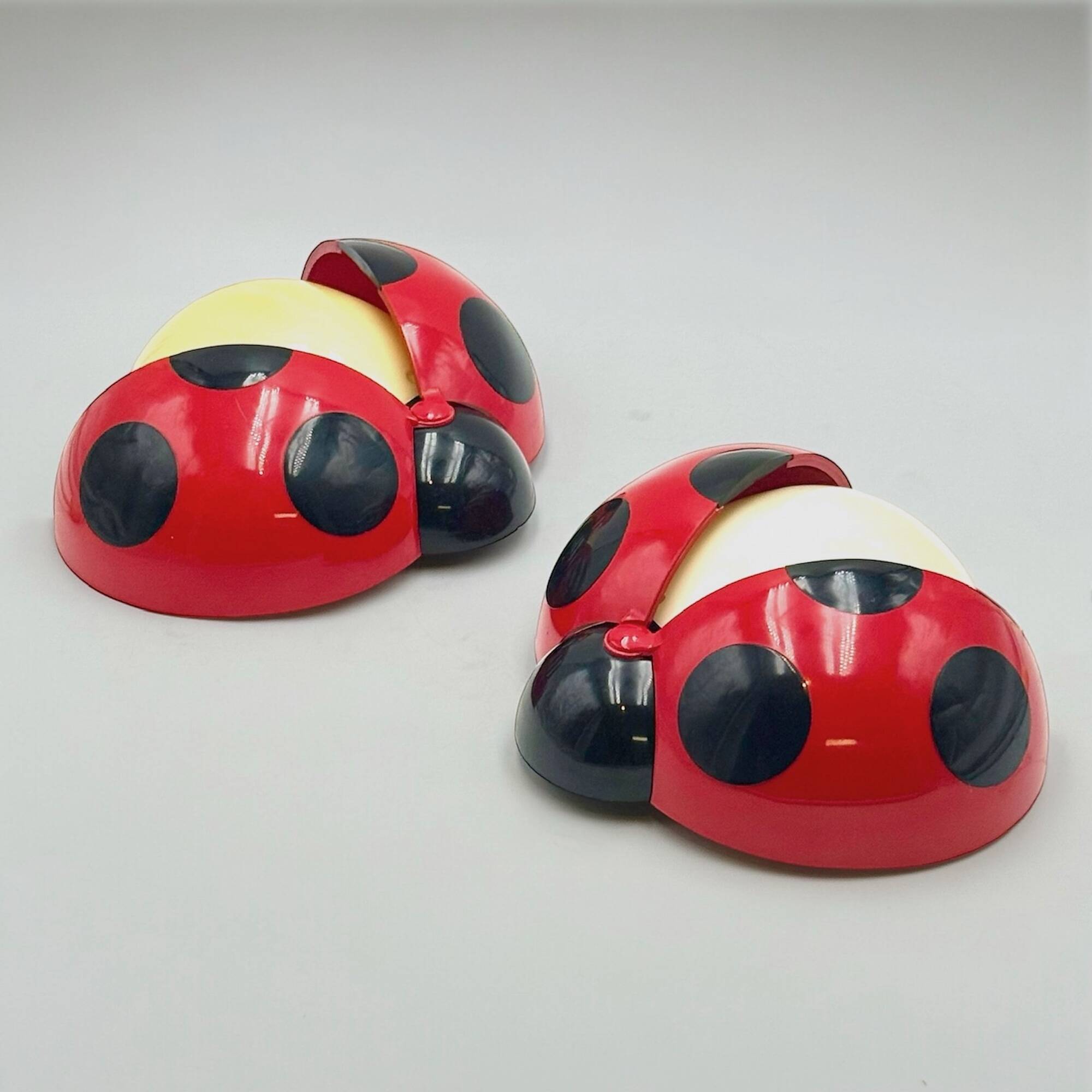 Pair of Lucinelle Ladybug Lamps by Vitrac – Wall/Table, 1970s France
