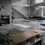 Vintage Mid-Century Italian Modern Laccio Kiga Low Coffee Table from Gavina