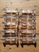 Set of 10 glass knife rests