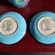 Cloisonné enamel tea service from Longwy in excellent condition.