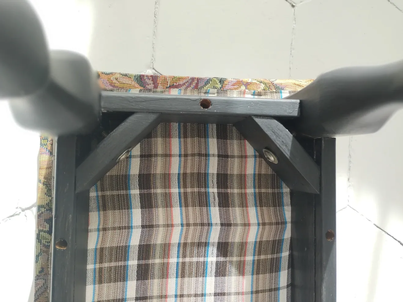 Small vintage tapestry footstool.