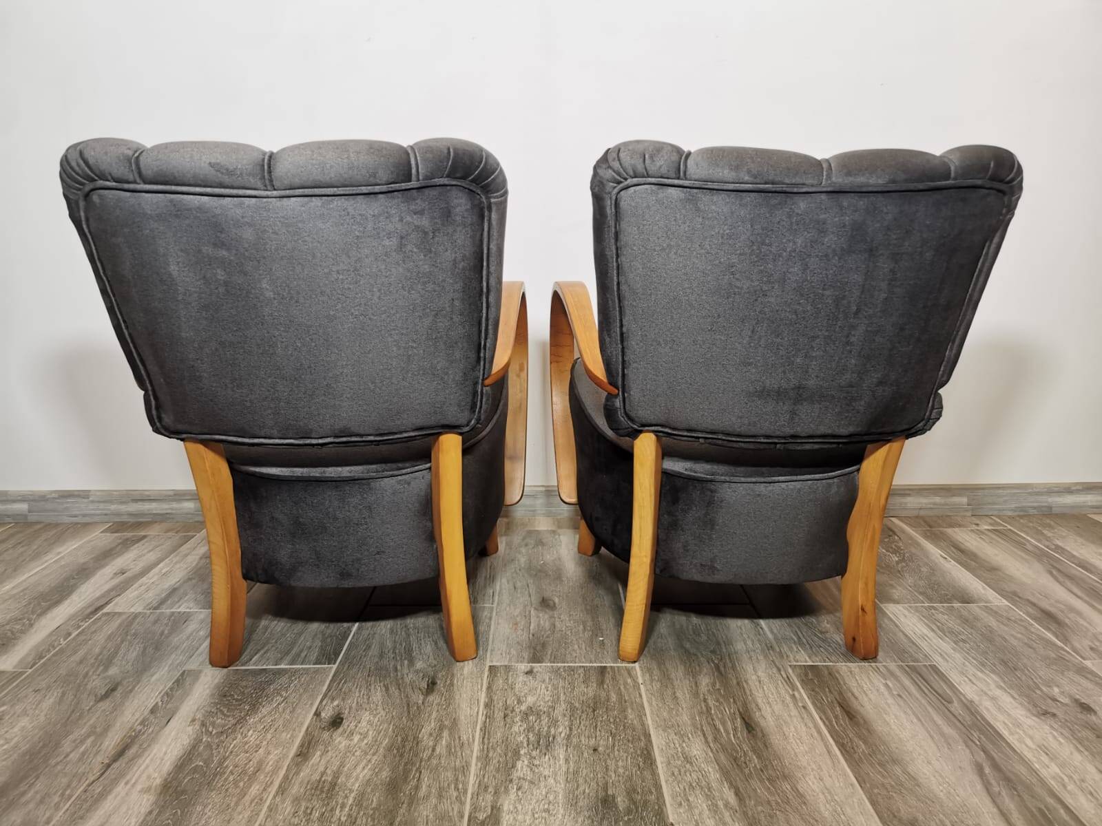 Armchairs by Jindřich Halabala, 1950s, Set of 2