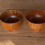 2 bols en bois naturel