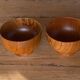 2 bols en bois naturel