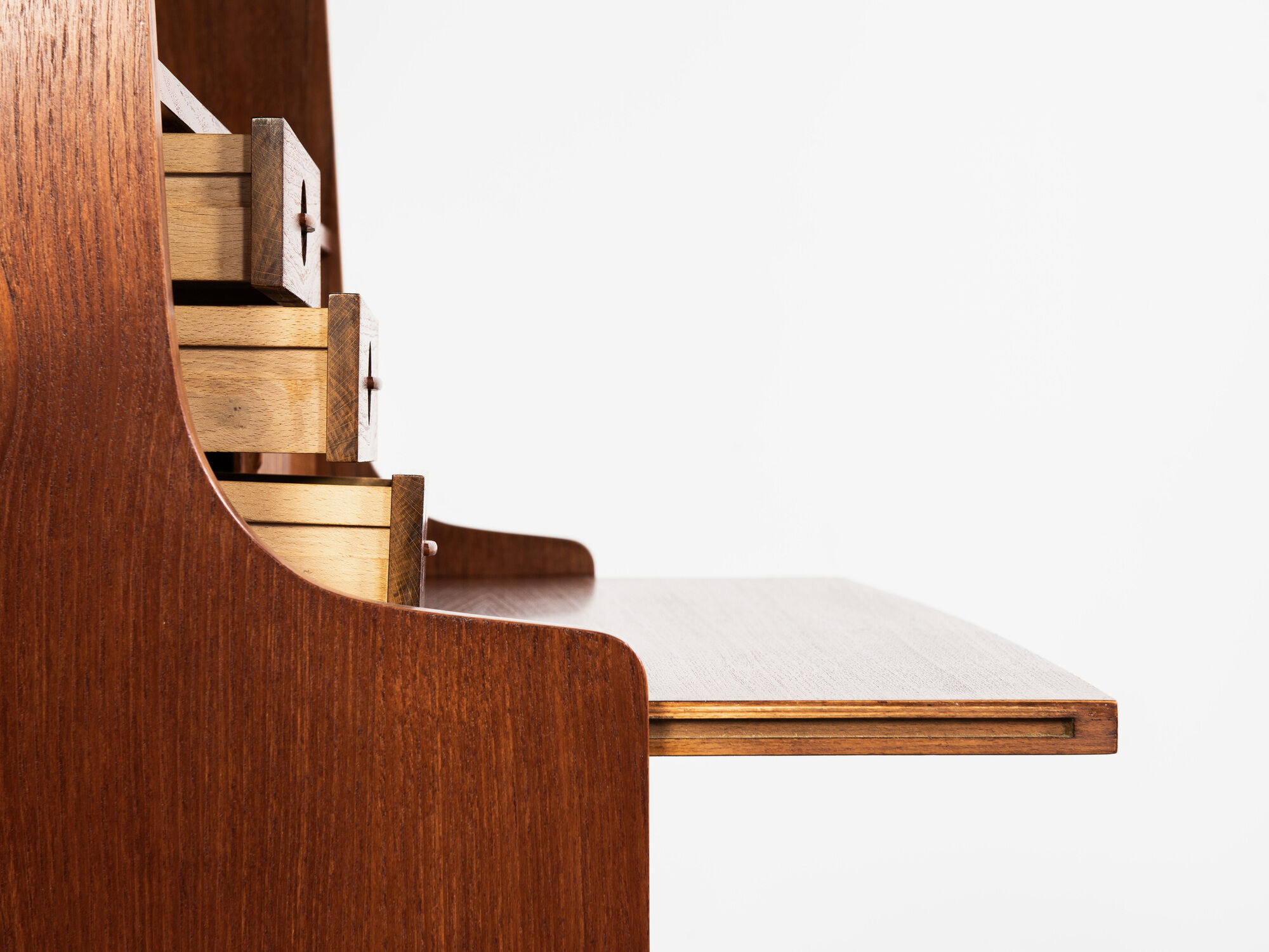 Midcentury Danish book shelf secretaire in teak by Nexø 1960s