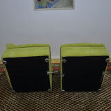 Green Corduroy Modular Corner Sofa, 1970s, Set of 4