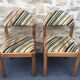 Paire chaises bois et tissu