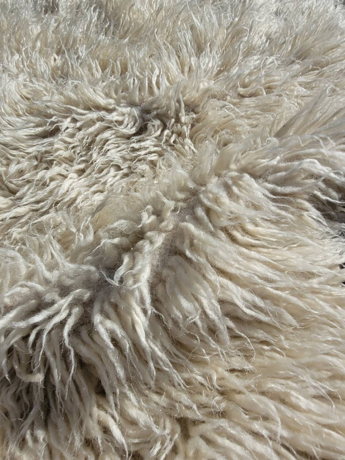 Vintage wool shaggy rug 230x180cm