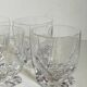 Five vintage crystal whiskey glasses