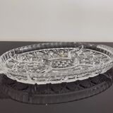 Plat 5 compartiments apéritif en cristal
