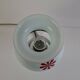 1960s Czechoslovakian milk glass oil lamp style table lamp with red windmill