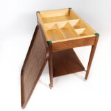 Side table on wheels in teak of Danish design from the 1960s