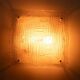 Space age curved glass ceiling light, vintage glass wall lamp.