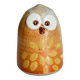 Vintage enameled stoneware owl money box