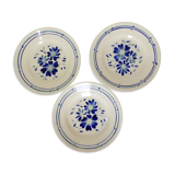 3 assiettes dessert en porcelaine de Longchamp modèle Cholet 2103121