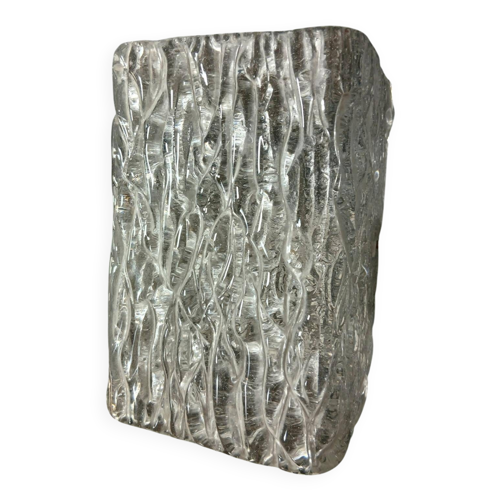 small wall lamp in Murano ice glass