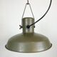 Vintage green army pendant lamp, 1960s