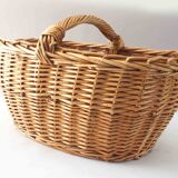 Rattan basket low handle